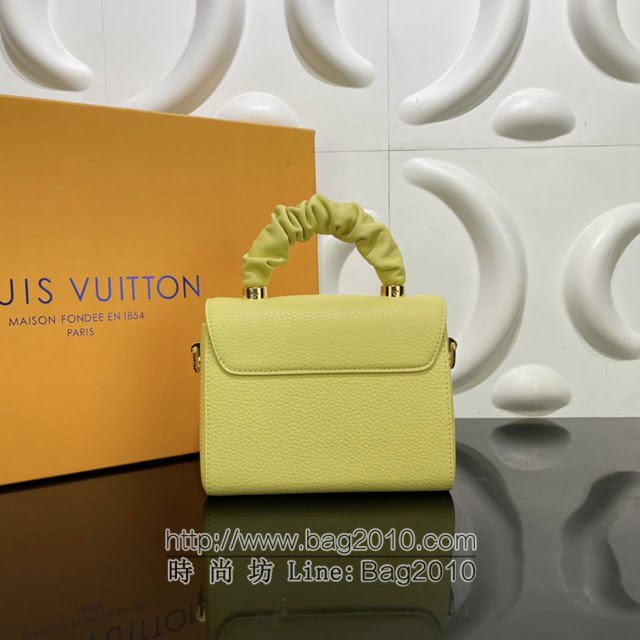 Louis Vuitton新款女包 M58571 路易威登Twist中号手袋 Taurillon皮革 小牛皮抽褶手柄 LV手提女包单肩斜挎包  ydh4221